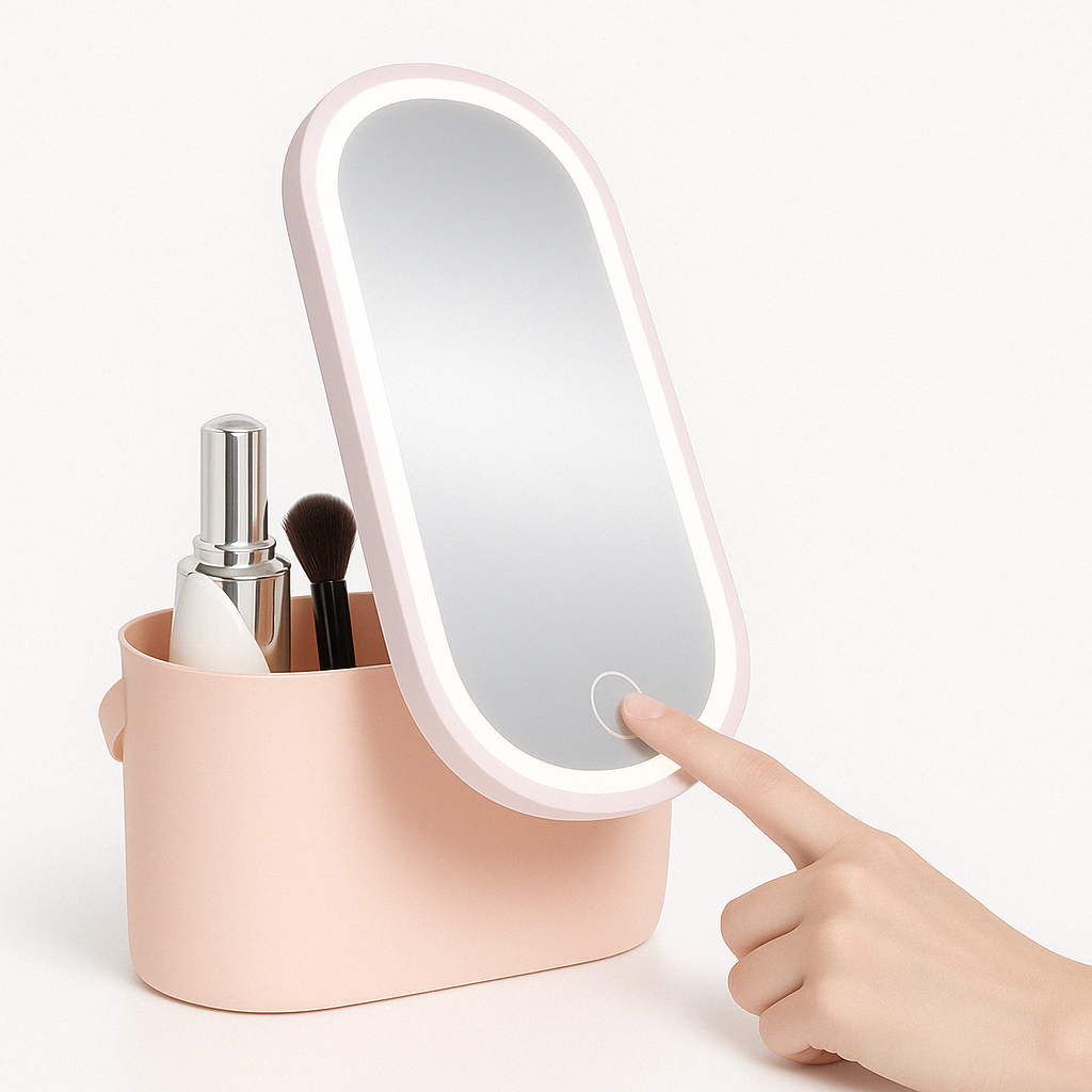 Boîte de Maquillage Portable avec Miroir LED – Organisation Parfaite et Éclairage Haute Précision